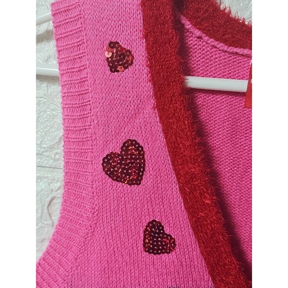 The World of Strawberry Shortcake knitted Vest w/ hearts and berries Medium - Picture 5 of 10
